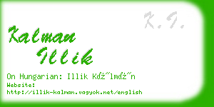 kalman illik business card